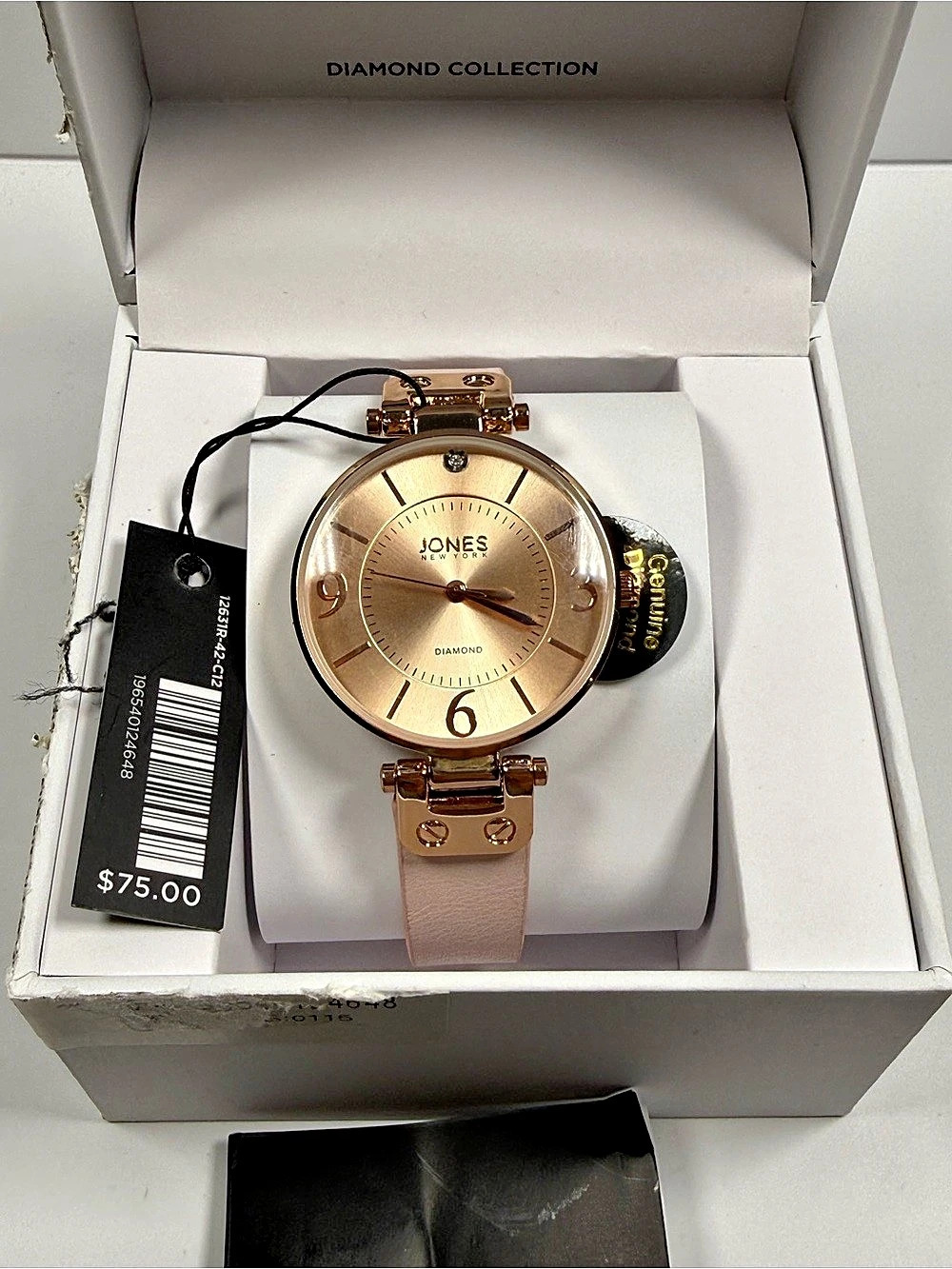 Jones New York Diamond Collection Watch Pink & Gold NWT